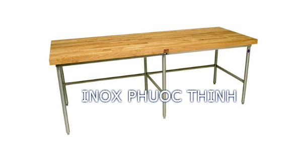BÀN ĂN KHUNG INOX KẾT HỢP MẶT GỖ BÀN ĂN KHUNG INOX KẾT HỢP MẶT GỖ